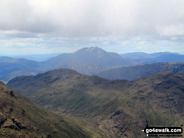 A distant Ben Lomond from the summit of Beinn Tulaichean