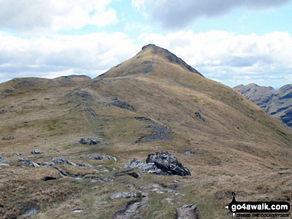 Beinn Tulaichean from the bealach above Coire Earb 