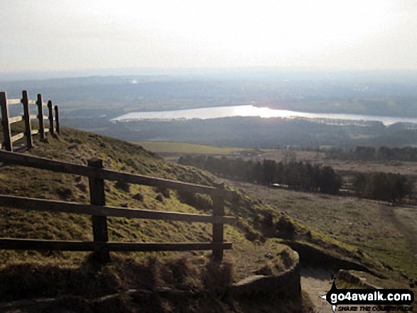 Walk l217 Lever Park, Winter Hill (Rivington Moor) and Rivington Pike from Rivington Lane - Lower Rivington Reservoir from Rivington Pike