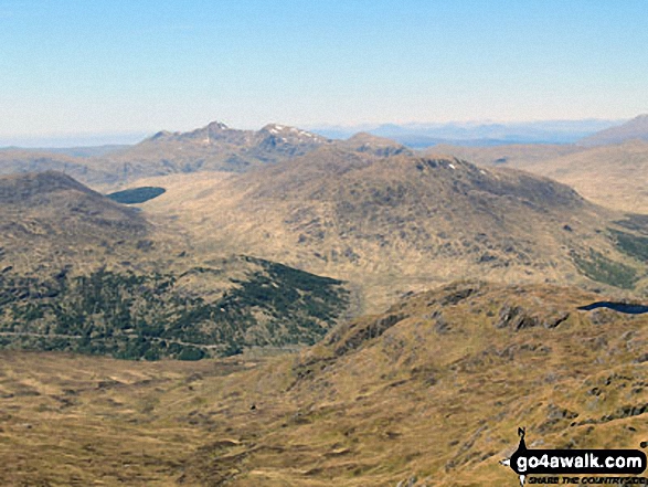 Meall an Fhudair (mid distance right) and Ben Bhuidhe on the horizon from Beinn Chabhair 