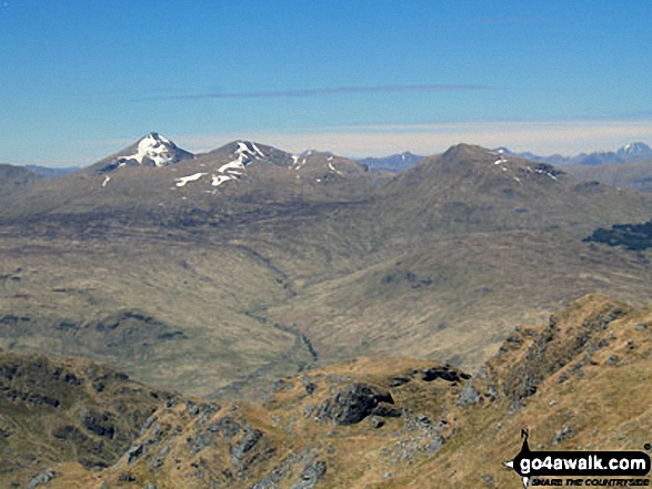 Beinn a' Chleibh, Ben Lui (Beinn Laoigh), Ben Oss and Beinn Dubhchraig from Beinn Chabhair