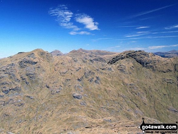 An Caisteal (Glen Falloch) (left) and Beinn a' Chroin from Beinn Chabhair