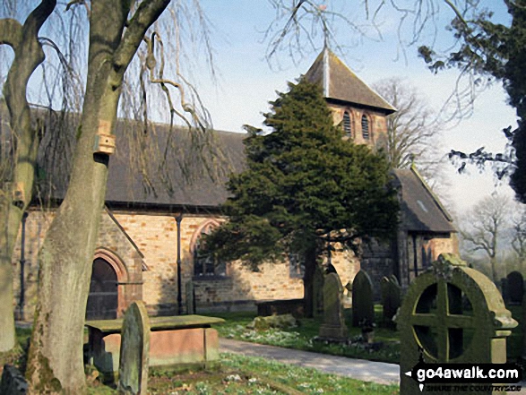 Walk s176 Gun (Staffordshire) from Meerbrook - Meerbrook church