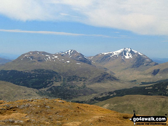 Beinn Dubhchraig, Ben Oss and Beinn Chuirn from Beinn Challum