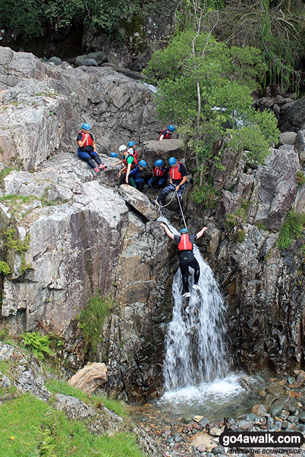 Ghyll scambling in Stickle Ghyll 