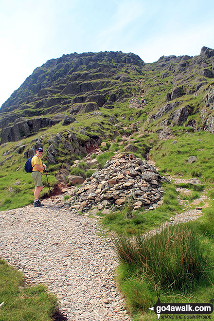 Brett climbing Pavey Ark NB. This is not the Jack's Rake route