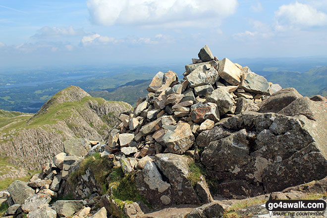 Walk c208 Harrison Stickle and High Raise from The New Dungeon Ghyll, Great Langdale - Pike of Stickle (Pike o' Stickle) summit cairn