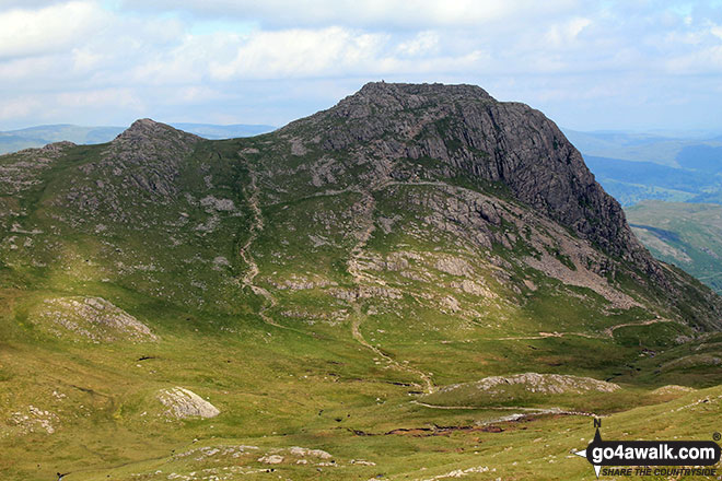 Walk c208 Harrison Stickle and High Raise from The New Dungeon Ghyll, Great Langdale - Harrison Stickle from Pike of Stickle (Pike o' Stickle)