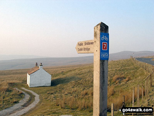 Walk c337 Black Fell (Haresceugh Fell) and Benty Hill from Hartside Top Cafe - Footpath to Selah Bridge (& Renwick) from near Hartside Top Cafe