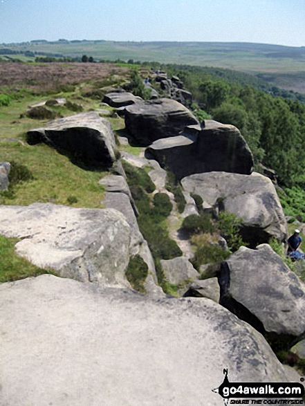 Walk d248 Baslow Edge and Birchen Edge from The Robin Hood (Baslow) - Looking along Birchen Edge from Nelson's Monument (Birchen Edge)