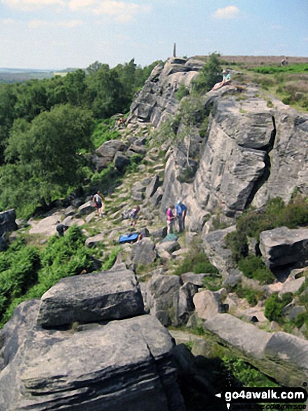 Looking north to Nelson's Monument (Birchen Edge)