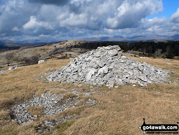 Walk c107 Lord's Seat (Whitbarrow Scar) from Witherslack Hall School - Lord's Seat (Whitbarrow Scar) from one of the large cairns on the Whitbarrow Scar ridge