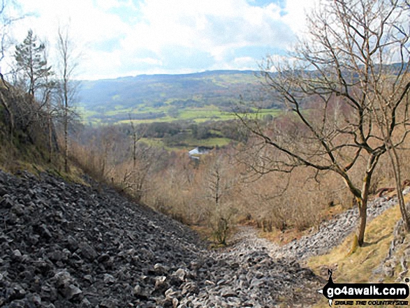 Walk c444 Lord's Seat (Whitbarrow Scar) from Mill Side - Descending Bell Rake, Whitbarrow Scar