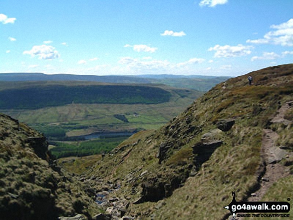 Walk d174 Millstone Rocks and Lad's Leap from Crowden - Bramah Edge from Millstone Rocks (Lad's Leap)