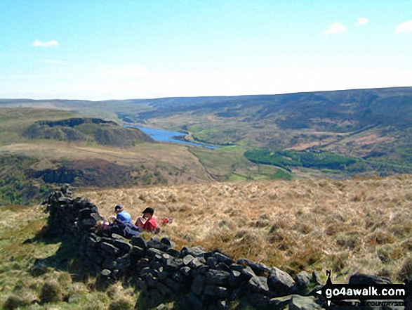 Walk d213 Black Chew Head (Laddow Rocks) and The Longdenden Trail from Hadfield - Woodhouse Reservoir from Highstone Rocks