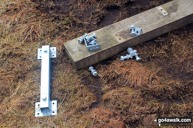 Walk dg108 Moorbrock Hill and Windy Standard from Craigengillan - A few bits left over after erecting the telecommunications mast on Keoch Rig