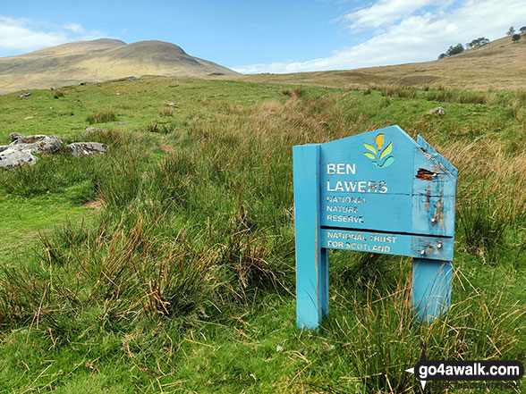 Meall Greigh from Lawers Burn where it enters Ben Lawers National Nature Reserve