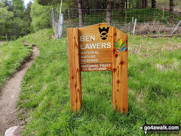 The path through Ben Lawers National Nature Reserve beside Lawers Burn