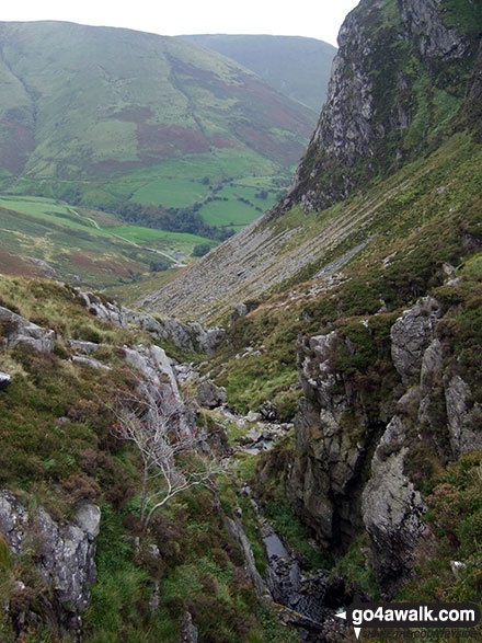 Looking back down to Cwm Cywarch from the bwlch between Glasgwm and Gwaun y Llwyni 