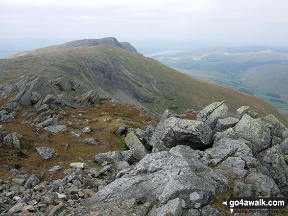 Aran Benllyn (in the distance) and Erw y Ddafad-ddu (mid distance) from Aran Fawddwy 