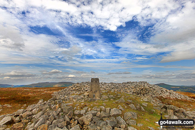 The summit trig point on Twr Pen-cyrn (Mynydd Llangattwg) 