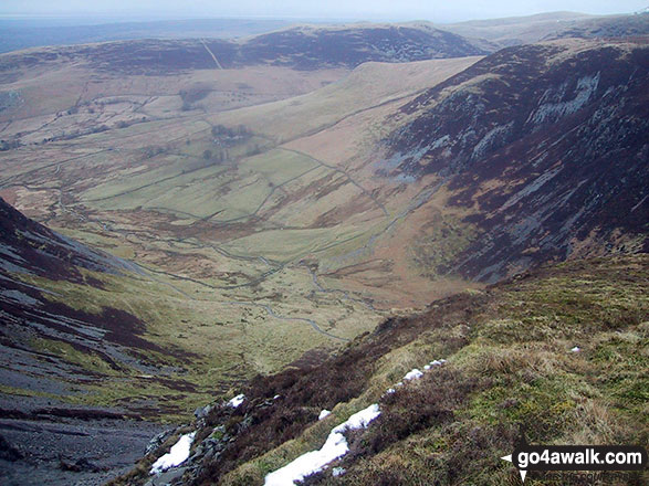 Walk c447 The Skiddaw Massif from Millbeck, nr Keswick - Dash Beck and Black Nettle Hause from Birkett Edge