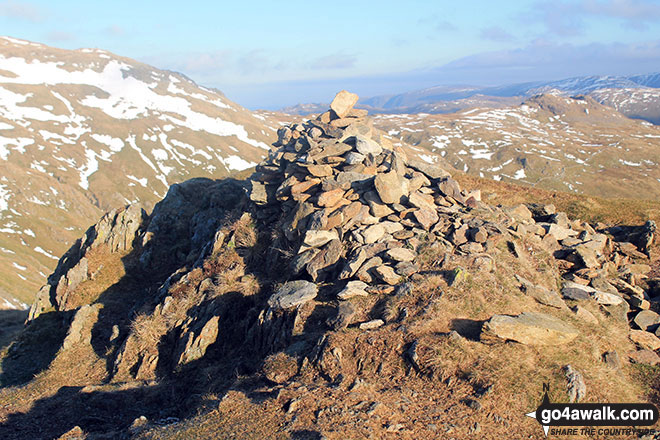 Walk c247 The Fairfield Horseshoe from Ambleside - High Pike (Scandale) summit cairn