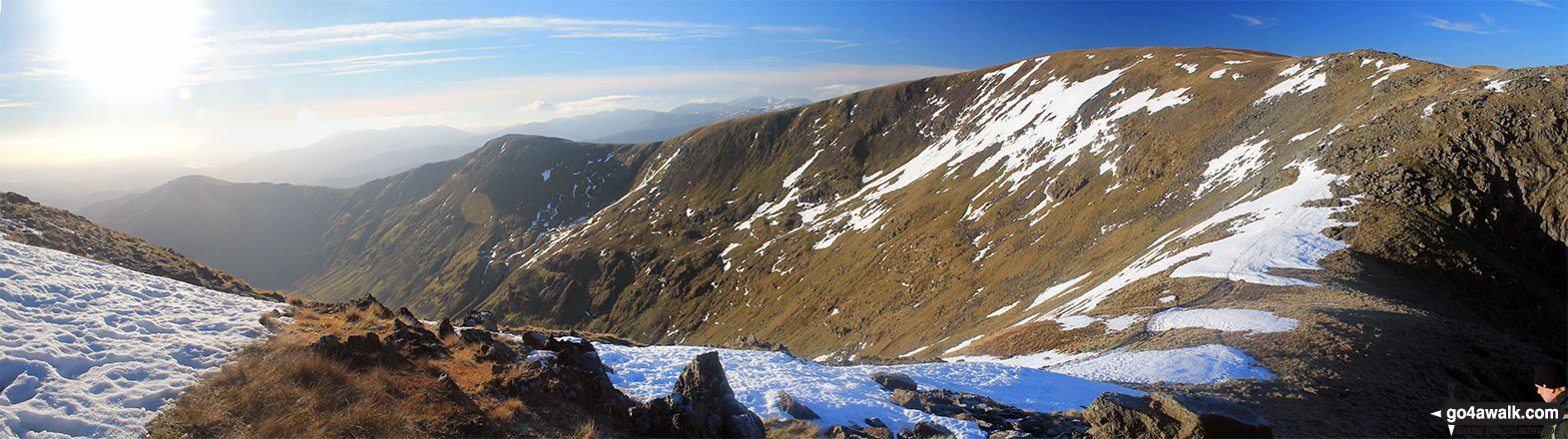 Walk c247 The Fairfield Horseshoe from Ambleside - Heron Pike, Heron Pike (North Top), Great Rigg, Rydal Head and Fairfield from Hart Crag