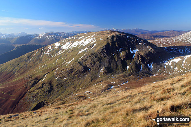 Walk c389 Great Rigg, Fairfield and Hart Crag from Ambleside - Seat Sandal from Great Rigg on The Fairfield Horeshoe