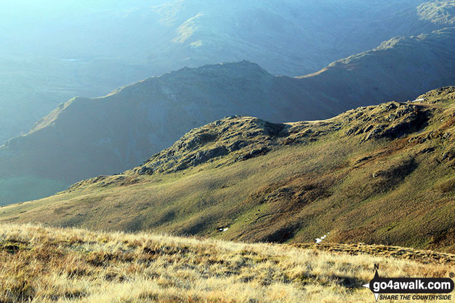 Walk c389 Great Rigg, Fairfield and Hart Crag from Ambleside - Stone Arthur from Rydal Fell on The Fairfield Horeshoe