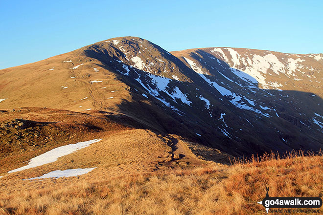 Walk c216 Stone Arthur, Great Rigg and Heron Pike from Grasmere - Great Rigg and Fairfield from Rydal Fell on The Fairfield Horeshoe