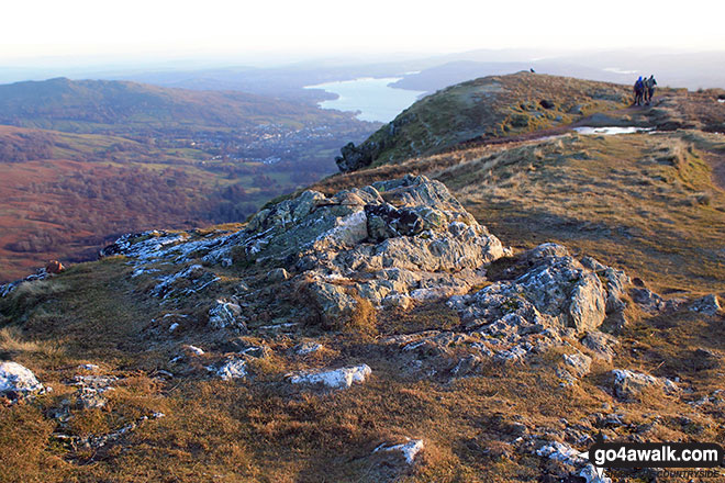 Walk c216 Stone Arthur, Great Rigg and Heron Pike from Grasmere - The rocky outcrop on the summit of Heron Pike on The Fairfield Horeshoe