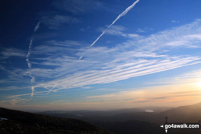 Walk c247 The Fairfield Horseshoe from Ambleside - Sunset from Heron Pike on the Fairfield Horseshoe