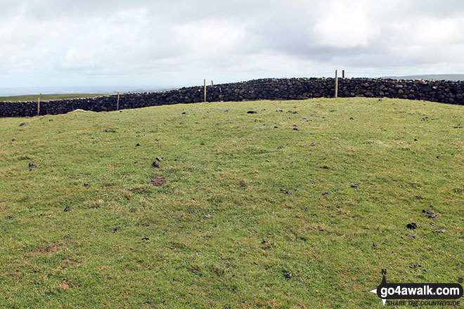 The rather uninspiring summit of St. John's Hill (Caermote Hill) 