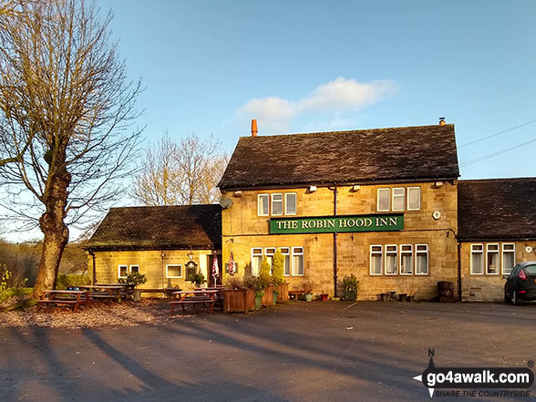 Walk d167 Chatsworth Park from Chatsworth House - The Robin Hood beside Birchen Edge Car Park