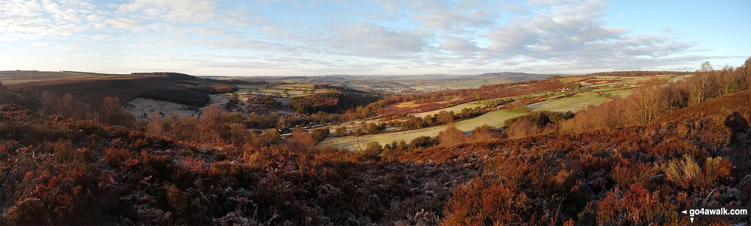 The view from the trig point on Birchen Edge