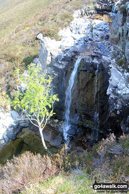 Walk h129 Ben Hope from Muiseal, Strath More - Waterfalls above Muiseal on the lower slopes of Ben Hope