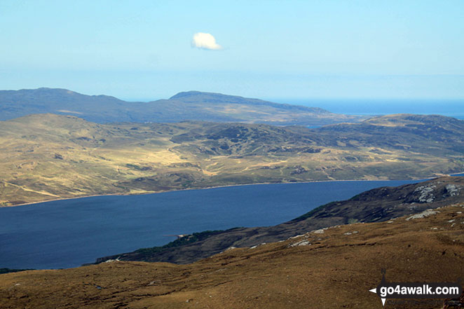 Beinn Ceannabeinne across Loch Hope from Carn a' Ghallaich, Ben Hope