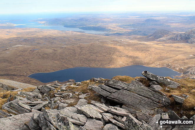 Loch na Seilg from the top of Ben Hope 