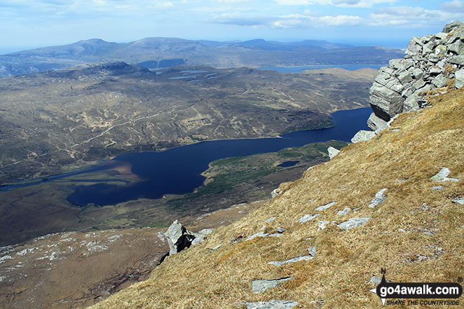 Walk h129 Ben Hope from Muiseal, Strath More - Loch Hope from Ben Hope