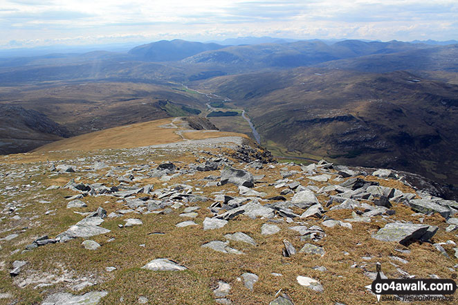 Walk h129 Ben Hope from Muiseal, Strath More - Strath More from Ben Hope