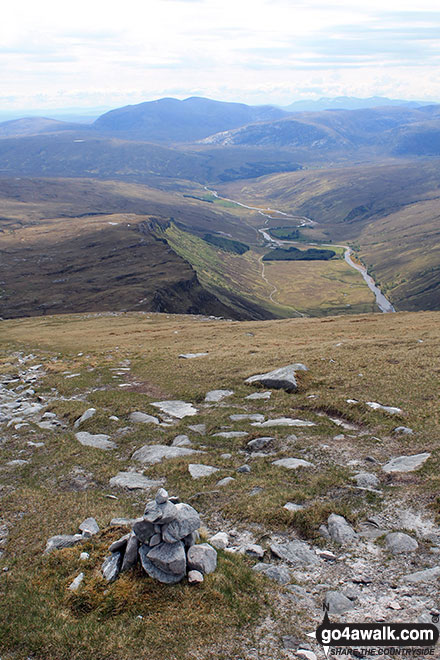 Strath More from part way up Ben Hope