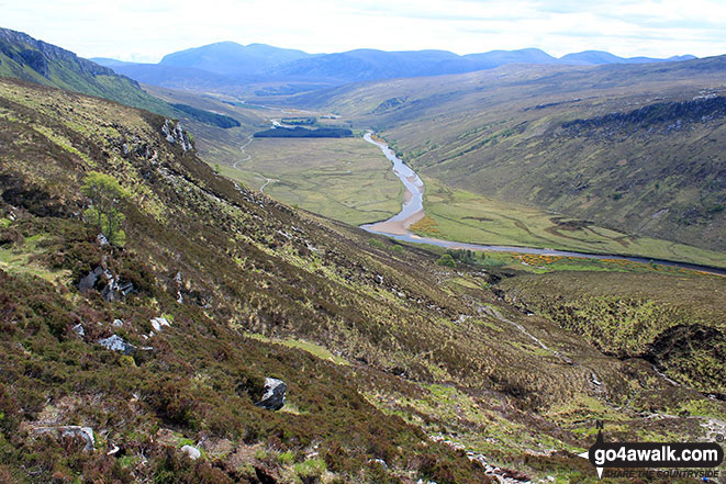 Strath More from part way up Ben Hope