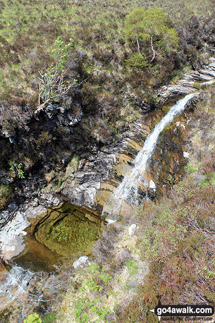 Walk h129 Ben Hope from Muiseal, Strath More - Waterfalls near LeitirMuiseal, Ben Hope