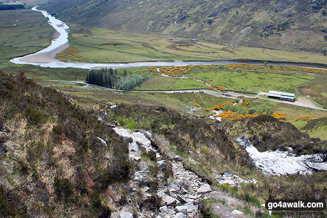 Walk h129 Ben Hope from Muiseal, Strath More - Strath More from LeitirMuiseal, Ben Hope