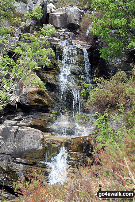 Walk h129 Ben Hope from Muiseal, Strath More - Waterfalls on the lower slopes of Ben Hope