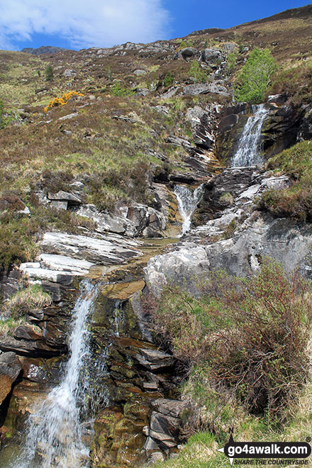 Waterfalls on the lower slopes of Ben Hope