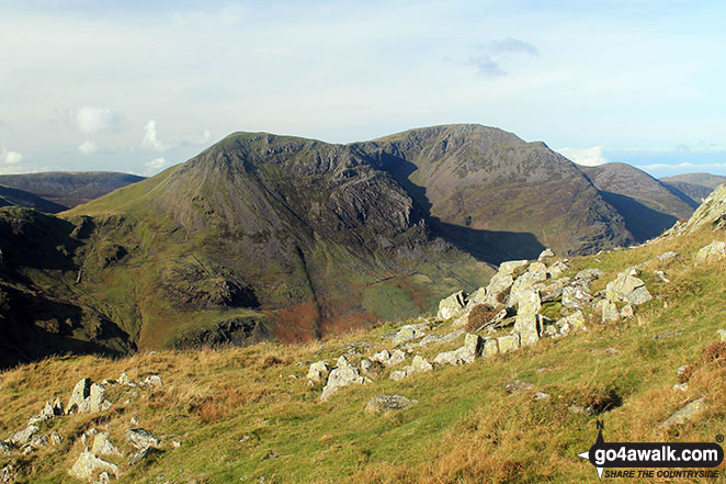 Scarth Gap (left), Seat (Buttermere), High Crag (Buttermere) and High Stile from Fleetwith Pike 