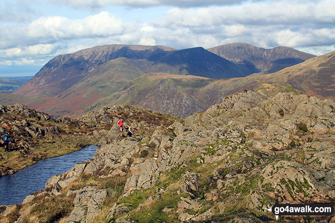 Walk c228 Hay Stacks from Buttermere - Grassmoor (left) and Grisedale Pike (right) from Hay Stacks (Haystacks)