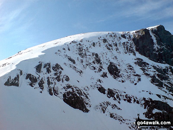 Walk h154 Ben Nevis and Carn Mor Dearg from The Nevis Range Mountain Gondola - Ben Nevis from The Carn Mor Dearg arete